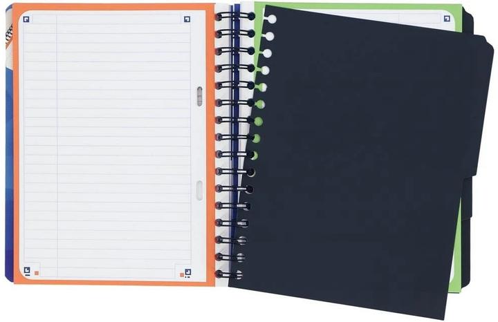 Image du produit Oxford School A5+ Couverture polypro Reliure Intégrale 6 Trous Projectbook Ligné 240 Pages Bleu Compatible (A5, À rayures, Couverture souple)