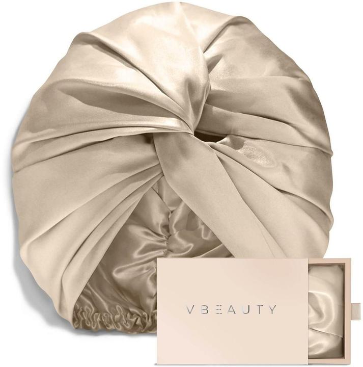 VBEAUTY Premium Seiden Turban Champagner