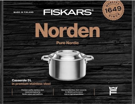 Produktbild Fiskars Norden steel puodas 3L (Kochtopf, Stahl)