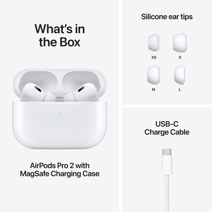 Produktbild Apple AirPods Pro (2nd Gen.) MagSafe USB-C (ANC, 6 h, Kabellos)