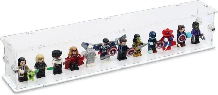 Actual product image iDisplayit Acrylic display for 12 LEGO® minifigures (with white base and studs)
