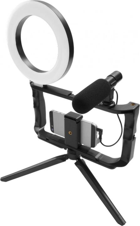 Produktbild Gadget Monster Vlogging Kit, LED-Stativ und Mikrofon (Ringleuchte)