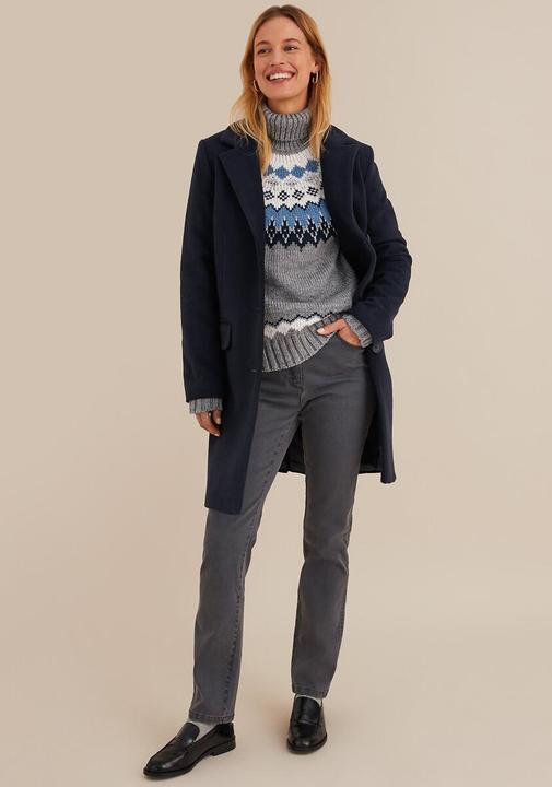Produktbild Anne Weyburn Grobstrickpullover mit Jacquardmuster und Rollkragen (34)