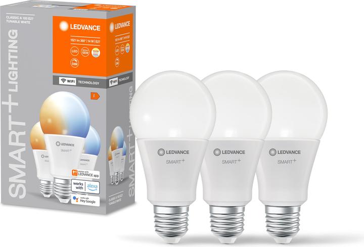 Produktbild Ledvance Smart+ Wifi Classic (E27, 14 W, 1521 lm, 3 x, F)