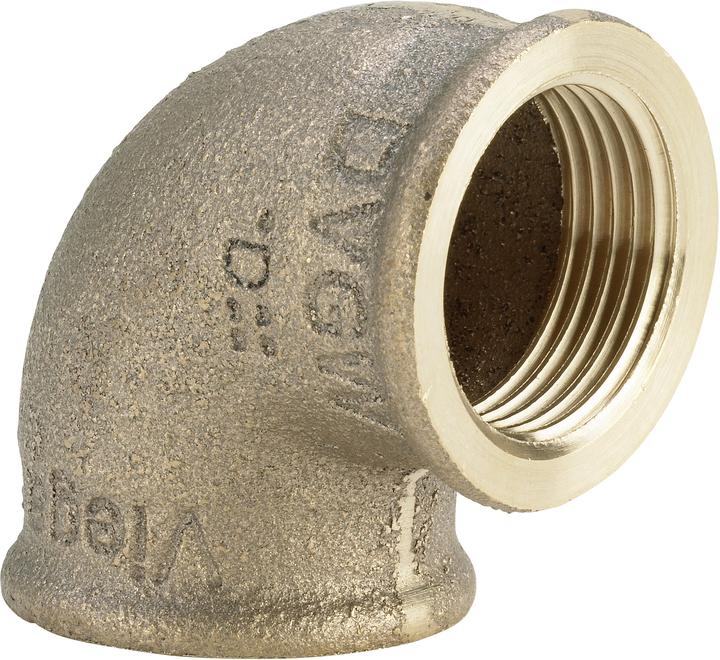 Produktbild Viega 3090 Winkelstück 90 ° Buchse auf Buchse 3090 3/8 Bronze