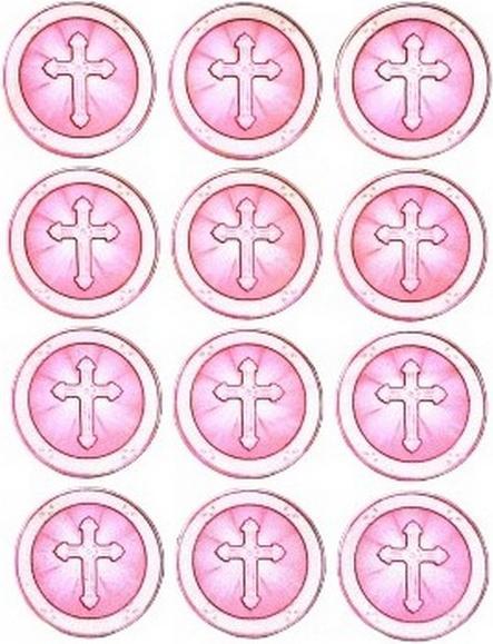 Amscan Kreuz Blatt mit Stickern Jesus 4erPack