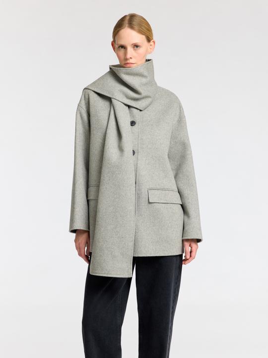 Actual product image Selected Femme Integrated scarf jacket (38)