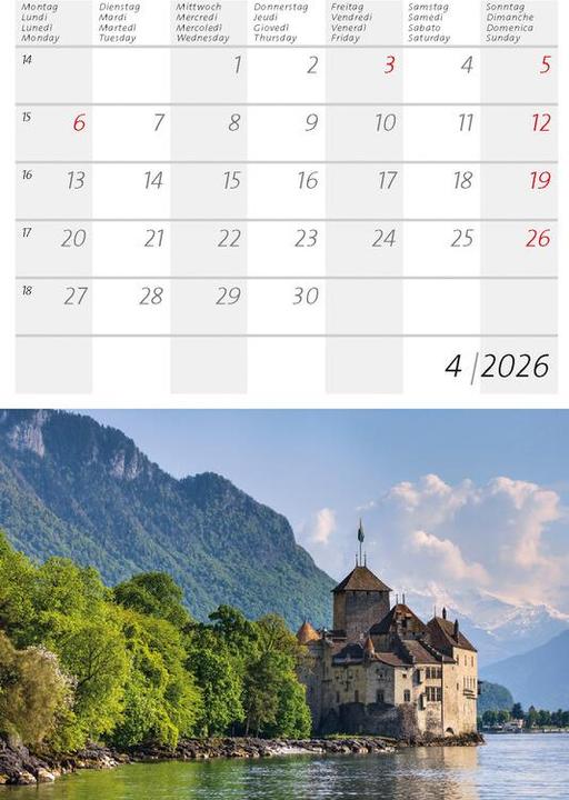 Immagine prodotto Kleiner Schweizer Kalender 2026 (Copertina rigida, Tedesco, Francese)