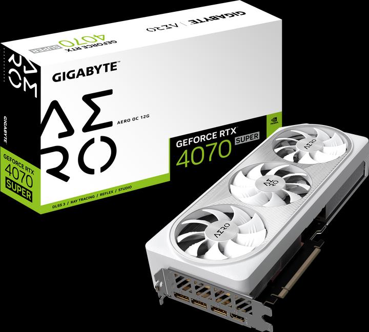 Image du produit Gigabyte GeForce RTX 4070 SUPER AERO OC 12G (12 Go)