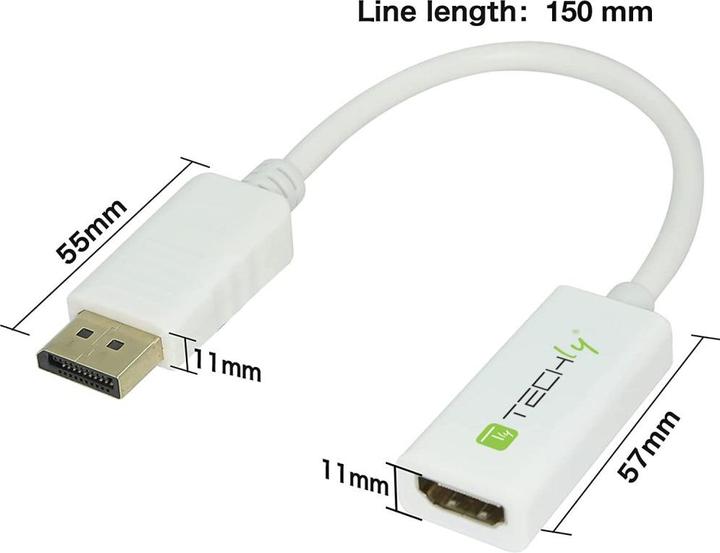 Immagine prodotto Techly Da DisplayPort a (HDMI, 15 cm)