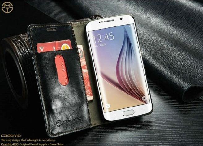 Produktbild Caseme Klassische Leder Hülle (Samsung Galaxy S6 Edge)