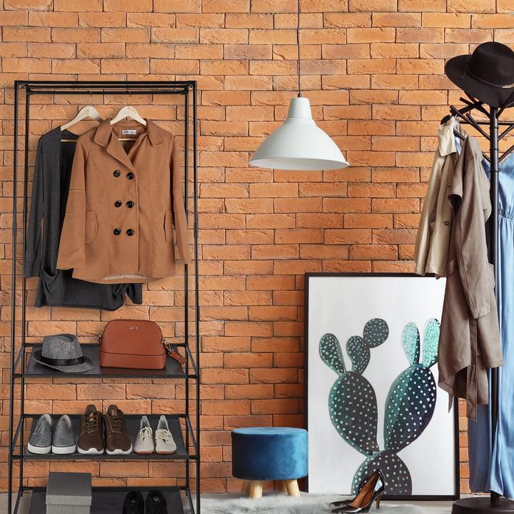 Actual product image Relaxdays Clothes Stand Shelves, Open & Foldable