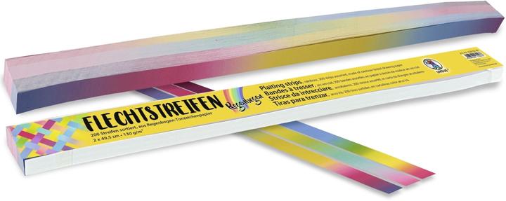 Actual product image Ursus Construction paper 200 pieces, braided strips Rainbow (130 g/m², 200 x)
