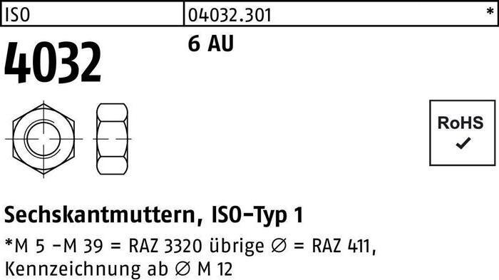Immagine prodotto Bufab Dado esagonale ISO 4032 M 48 6 Acciaio da taglio libero (M48)