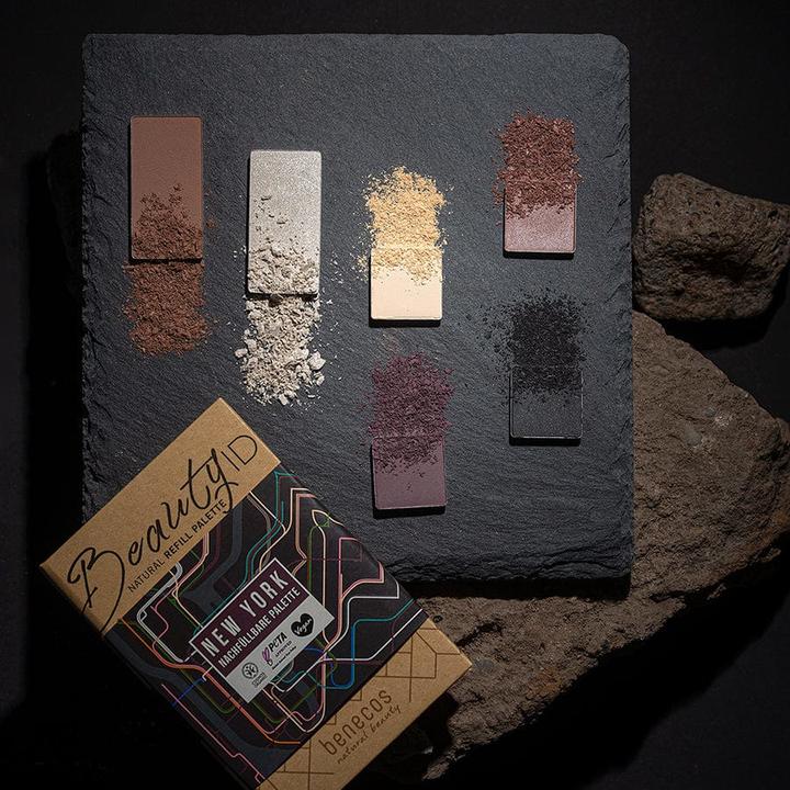 Actual product image Benecos BIO Palette Small New York - 12g - Beauty ID (Whipped cream, pearl onyx, ballerina glam, Matt Plum)