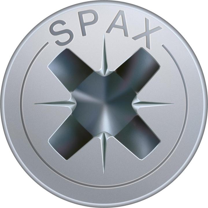 Image du produit Spax Vis R 88094 tête fraisée avec pointe/croix -PZ 5 x 80/60-Z acier électro-galvanisé WIROX (200 Vis par pièce)