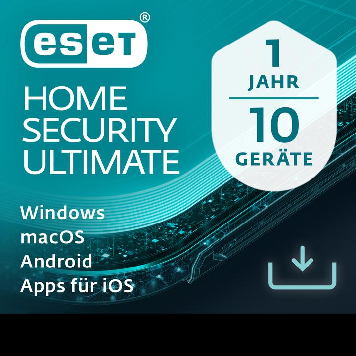 Immagine prodotto ESET Home Security Ultimate 10U 1Y Download Code (1 Utente, 10 Dispositivi/Utenti, 12 mesi)
