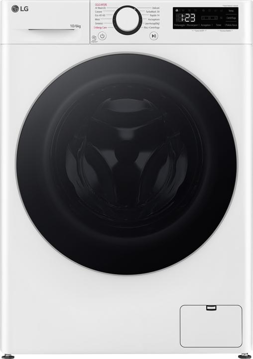 Actual product image LG D4R5010TSWSWS washer-dryer 10/6kg AI DD, R5 Series Class D, 1400 rpm, TurboWash 360, Steam, Eco Hyb