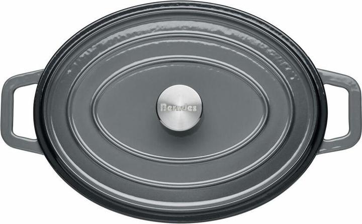 Produktbild Berndes Bräter Cocotte B.IRON Gusseisen oval 31 x 24 cm 6 Liter schwarz INDUKTION (Bräter + Schmortopf, Gusseisen)