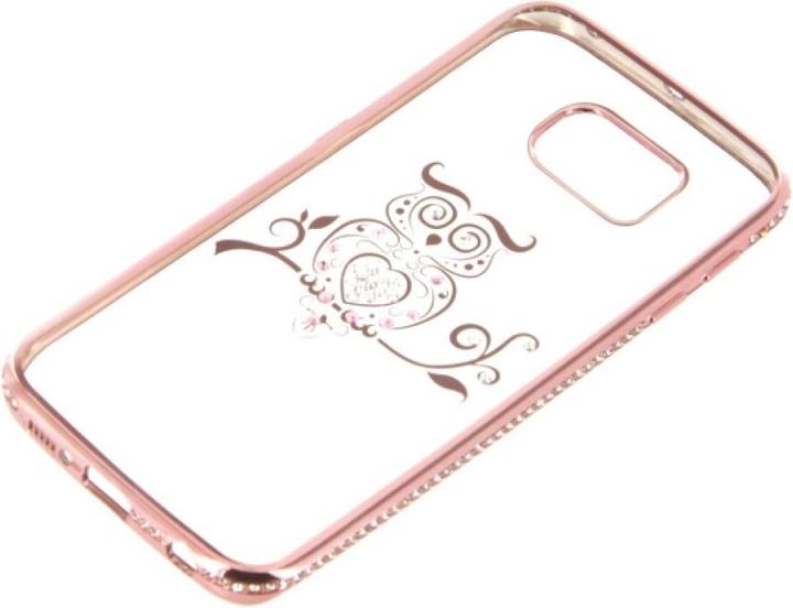 Produktbild OEM TPU Case Bling Samsung S6 Edge-Owl rosegold (Samsung Galaxy S6 Edge)