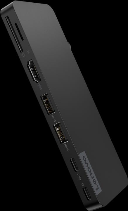 Actual product image Lenovo Usb-C Slim Travel (USB-C, 8 Ports)
