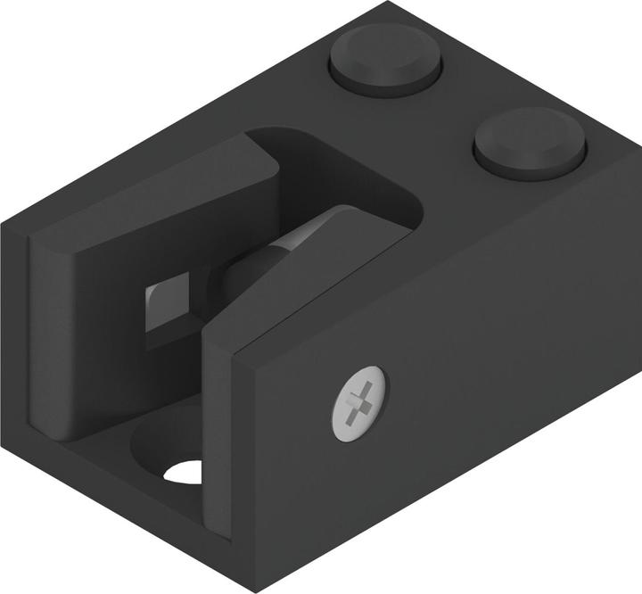 Actual product image Helm Bottom stop buffer glass 8-12.76 mm aluminium black matt