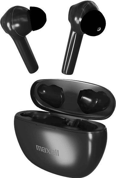 Immagine prodotto Maxell Cuffie wireless Dynamic+ con custodia di ricarica Bluetooth Nero (4 h, Senza fili)