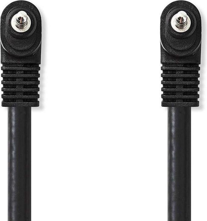 Actual product image Nedis Jack plug 3.5mm 4-pin both sides, black, 1.0m (1 m, 3.5mm jack (AUX))