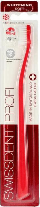 Swissdent PROFI Whitening Zahnbürste Soft Rot (1 Stk) (Weich, 1 x)