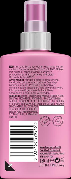 Image du produit John Frieda Brilliant Shine - Spray brillant (150 ml)