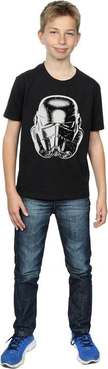 Actual product image Star Wars Boys Stormtrooper Warp Speed Helmet T-Shirt (140, 146)