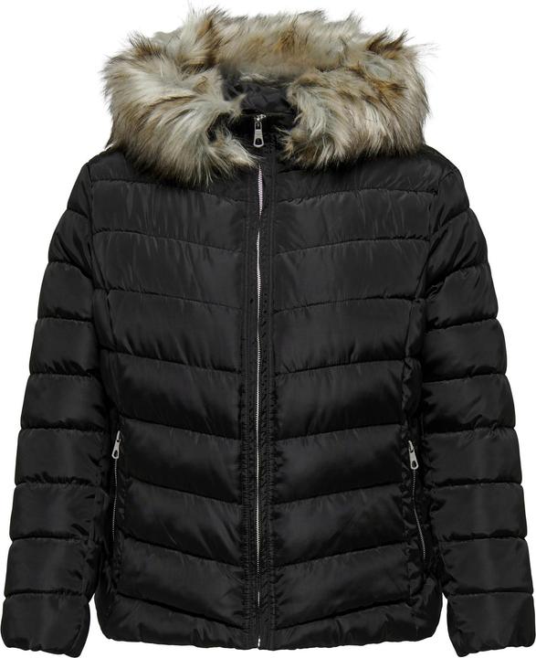 Only Kapuze mit Kunstfell-Futter Jacke Steppjacke (M)