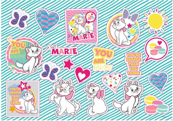 Immagine prodotto Disney Modelli da colorare di gatti Marie con stencil e foglietti adesivi