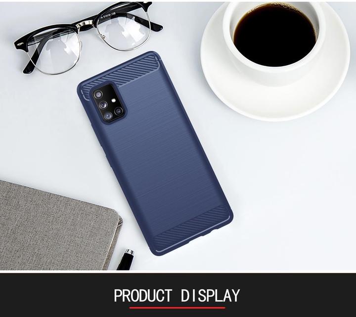 Produktbild Cadorabo TPU Ultra Slim carbon edelstahl Kombi Cover (Samsung Galaxy A71)