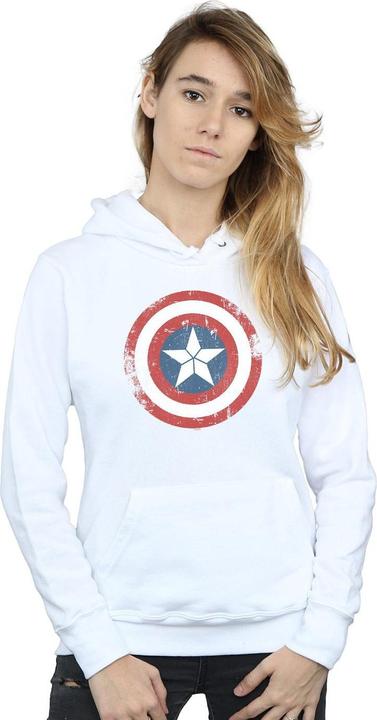 Image du produit - Sweat à capuche CAPTAIN AMERICA CIVIL WAR DISTRESSED SHIELD - Femme (M)