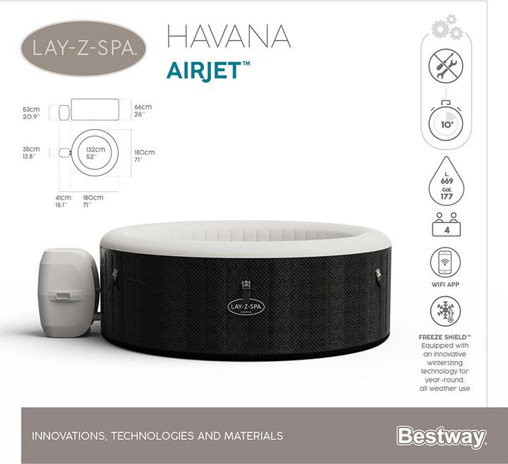 Produktbild Bestway Lay-Z-Spa Havana Smart Airjet (4 Pers.)