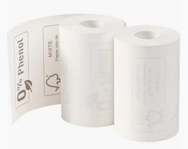 Produktbild Exacompta Thermorolle 1-lagig, B57xø40 Mm, Rückseitig Bedruckt, 55g - Weiss - Neu