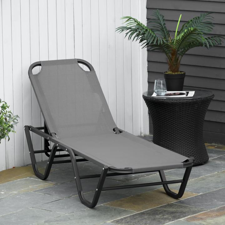 Produktbild Outsunny Sonnenliege mit verstellbarer Rückenlehne (188 cm)
