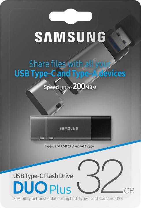 Actual product image Samsung Duo Plus (32 GB, USB-A, USB-C, USB 3.1)