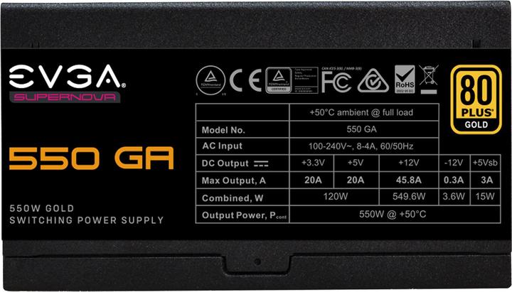 Actual product image EVGA SuperNova 750 GT (750 W)