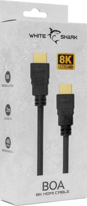 Image du produit White Shark BOA cable HDMI-HDMI 2.1 M/M 2m 8K@60Hz (2 m, HDMI)
