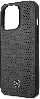 Immagine prodotto Mercedes-Benz Custodia rigida in vera pelle con logo a stella in metallo traforato (Apple iPhone 13 Pro)