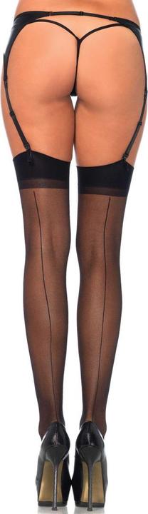 Produktbild Leg Avenue Straps-Strümpfe mit Naht (One Size)