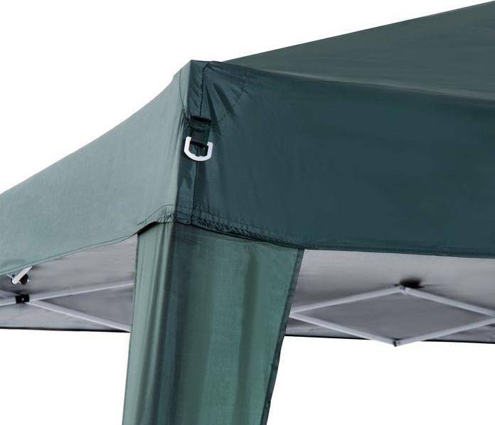 Immagine prodotto Swisshandel24 Gazebo pieghevole con borsa di trasporto 2,4x2,4 m in acciaio verde (240 cm, 240 cm)