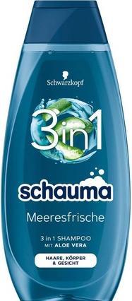 Schauma Meeresfrische 3in1 Shampoo, 400 ml (400 ml, Flüssiges Shampoo)