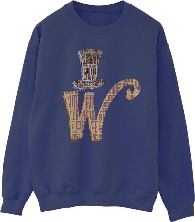 Actual product image Willy Wonka & the Chocolate Factory Womens/Ladies W Logo Hat Sweatshirt (XXL)