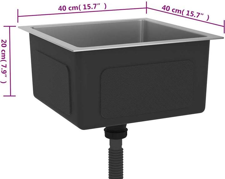 Image du produit VidaXL Kolumbus (Evier encastré, 40 cm, 40 cm)