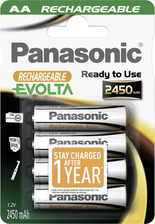 Actual product image Panasonic Rechargeable Evolta (4 pcs., AA, 2450 mAh)
