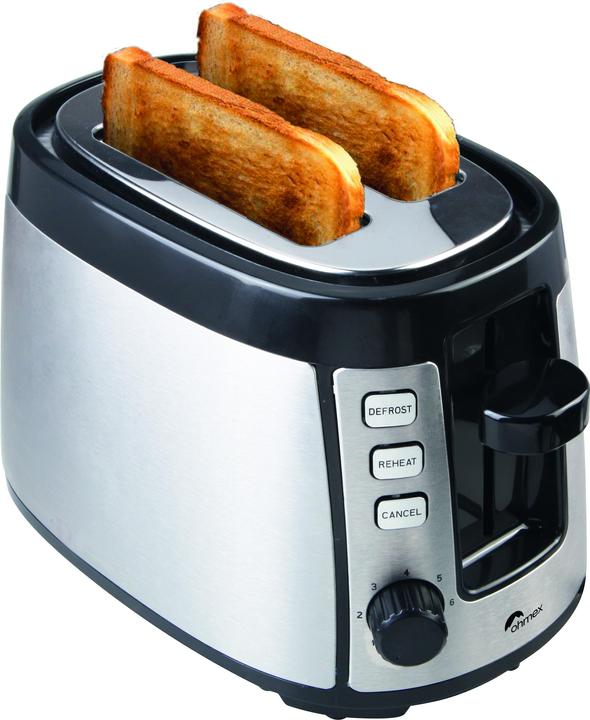 Ohmex 2-Scheiben-Toaster Auftauen/Erhitzen, 800W