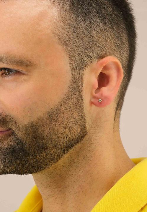 Actual product image Muau Stud earrings 6-handle setting (750/18 K Gold)